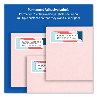 Avery Easy Peel White Address Labels w/ Sure Feed Technology, Laser Printers, 0.5 x 1.75, White, 80/Sheet, 25 Sheets/Pack