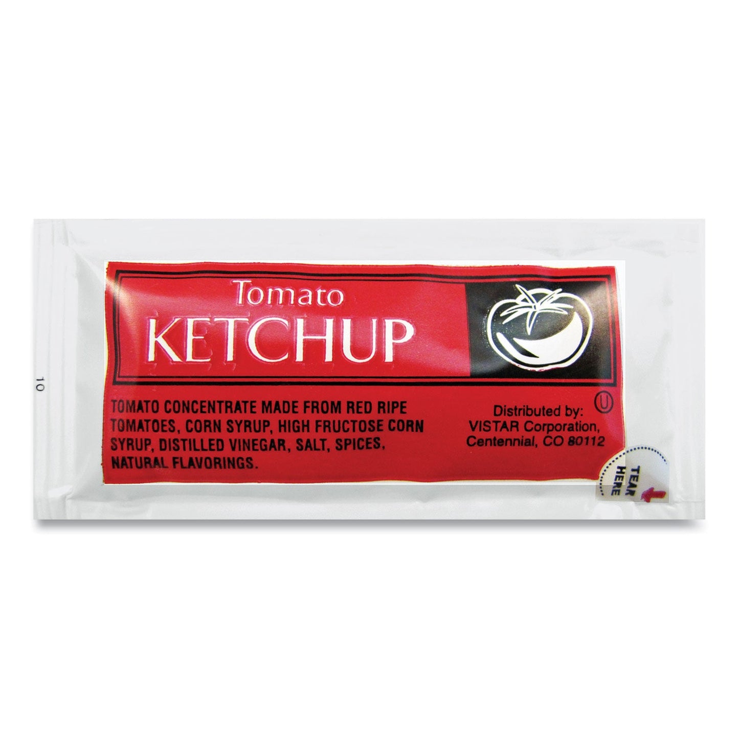 Vistar Condiment Packets, Ketchup, 0.25 oz Packet, 200/Carton
