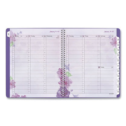 AT-A-GLANCE Beautiful Day Weekly/Monthly Planner, Vertical-Column Format, 11 x 8.5, Purple Cover, 13-Month (Jan to Jan): 2023 to 2024