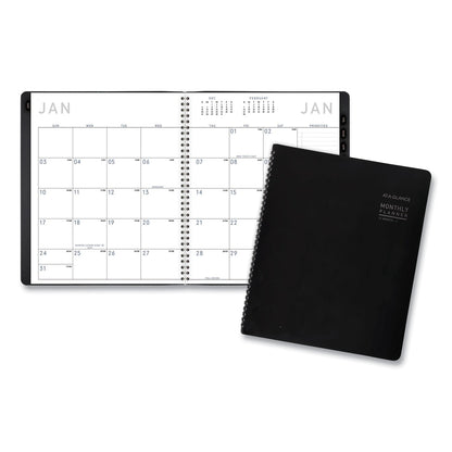 AT-A-GLANCE Contemporary Monthly Planner, Premium Paper, 11 x 9, Black Cover, 12-Month (Jan to Dec): 2023