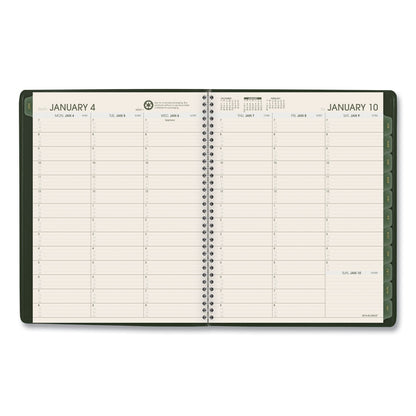 AT-A-GLANCE Recycled Weekly Vertical-Column Format Appointment Book, 11 x 8.25, Green Cover, 12-Month (Jan to Dec): 2023