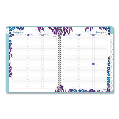 AT-A-GLANCE Wild Washes Weekly/Monthly Planner, Wild Washes Flora/Fauna Artwork, 11 x 8.5, Blue Cover, 13-Month (Jan-Jan): 2023-2024