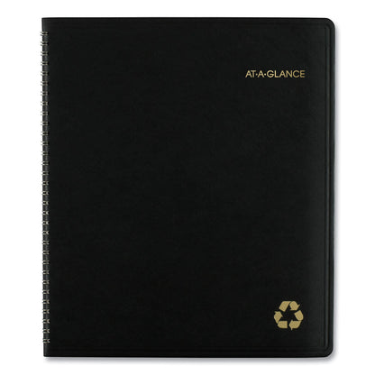 AT-A-GLANCE Recycled Monthly Planner, 11 x 9, Black Cover, 13-Month (Jan to Jan): 2023 to 2024