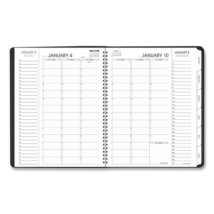 AT-A-GLANCE Triple View Weekly Vertical-Column Format Appointment Book, 11 x 8.25, Black Cover, 12-Month (Jan to Dec): 2023