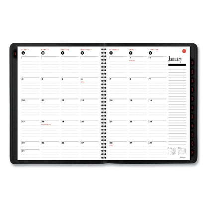 AT-A-GLANCE 800 Range Weekly/Monthly Appointment Book, 11 x 8.25, Black Cover, 12-Month (Jan to Dec): 2023
