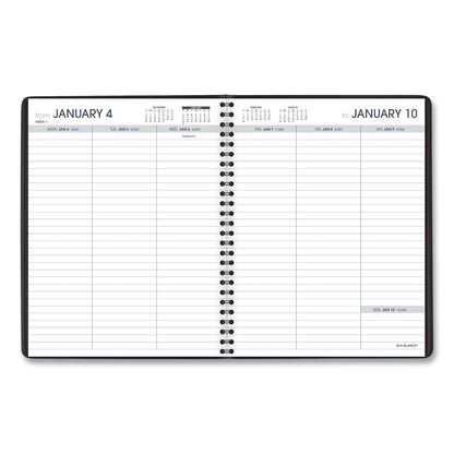 AT-A-GLANCE Weekly Planner Ruled for Open Scheduling, 8.75 x 6.75, Black Cover, 12-Month (Jan to Dec): 2023
