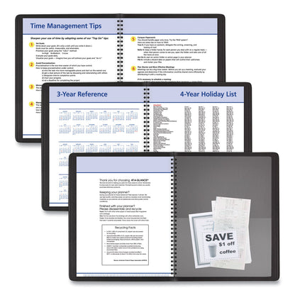AT-A-GLANCE QuickNotes Weekly Block Format Appointment Book, 10 x 8, Black Cover, 12-Month (Jan to Dec): 2023