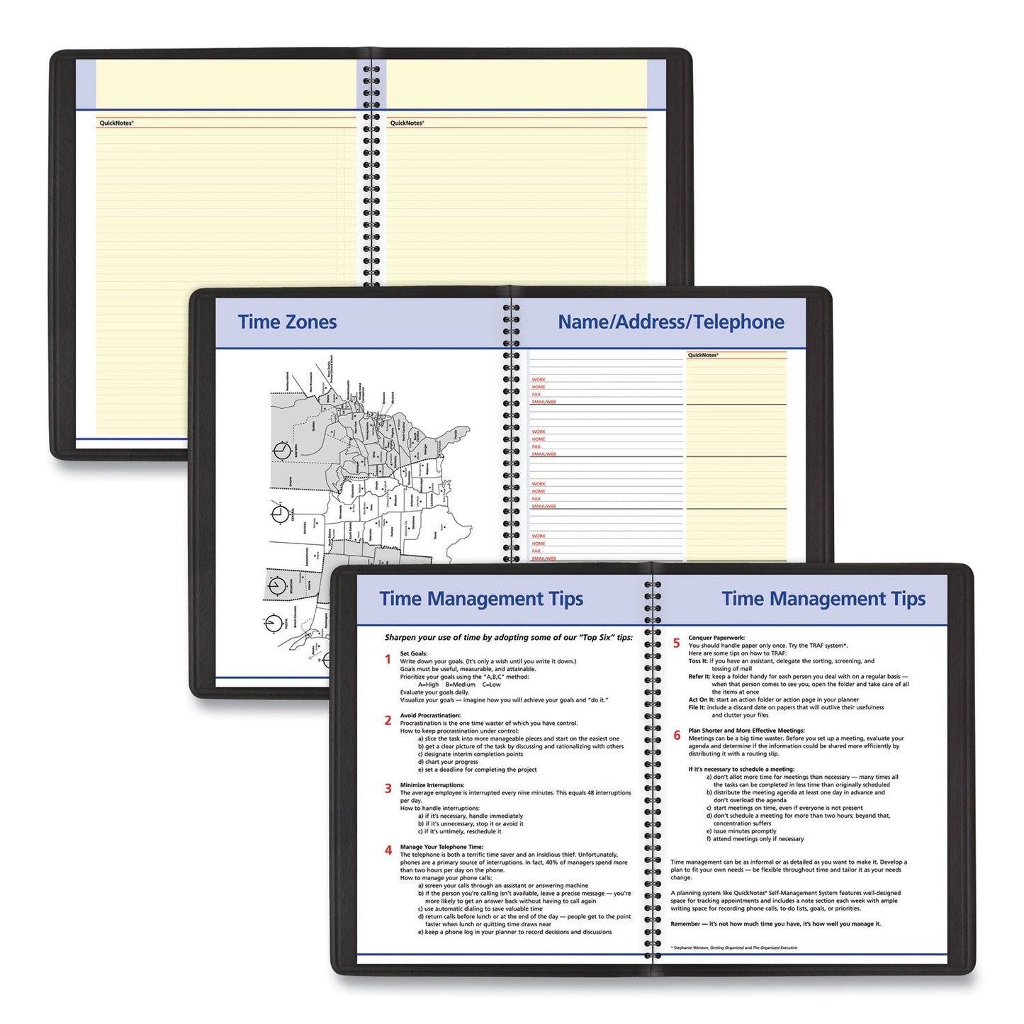 AT-A-GLANCE QuickNotes Monthly Planner, 11 x 8.25, Black Cover, 12-Month (Jan to Dec): 2023