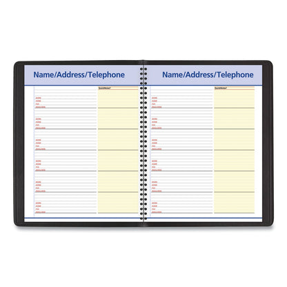 AT-A-GLANCE QuickNotes Monthly Planner, 11 x 8.25, Black Cover, 12-Month (Jan to Dec): 2023
