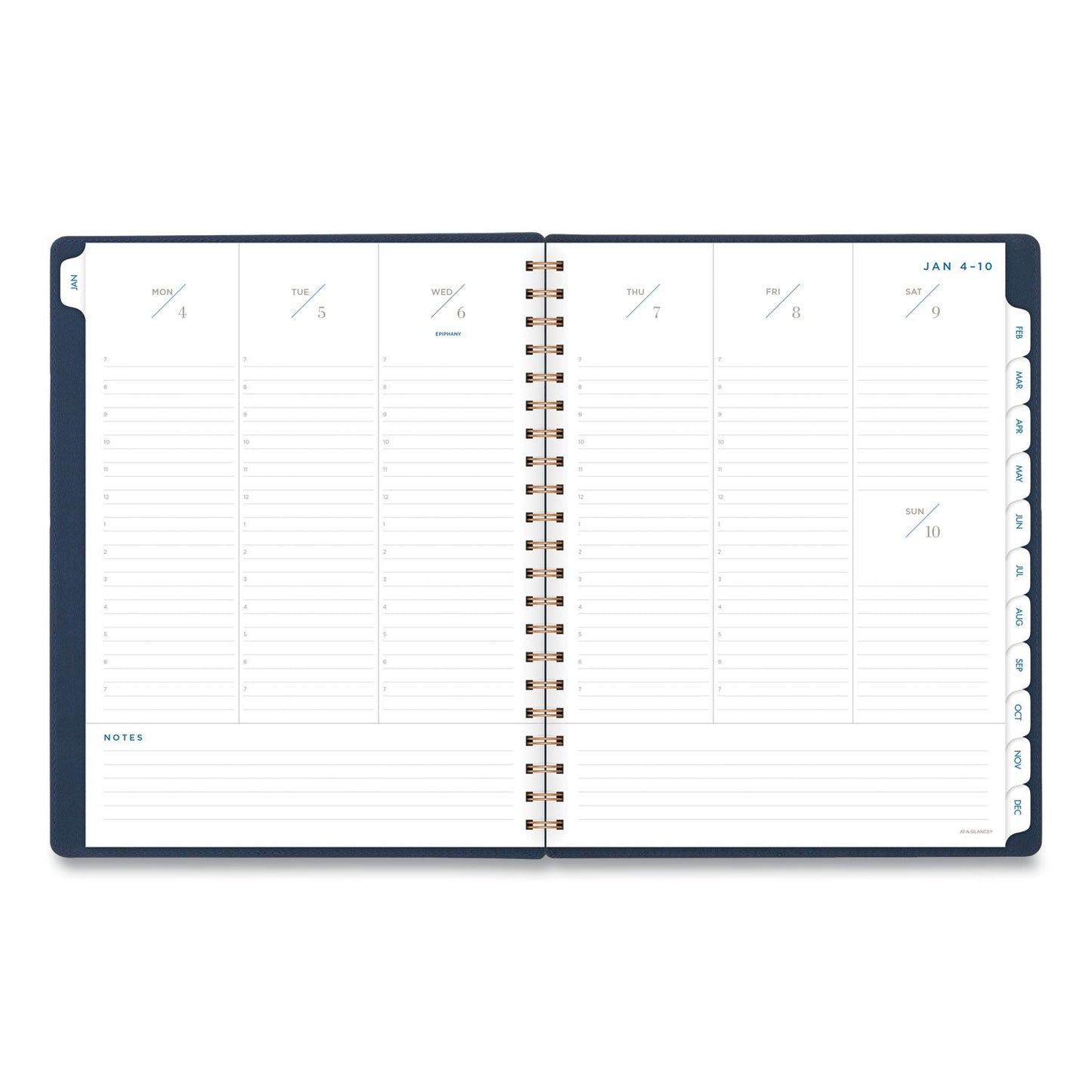 AT-A-GLANCE Signature Collection Firenze Navy Weekly/Monthly Planner, 11 x 8.5, Navy Cover, 13-Month (Jan to Jan): 2023 to 2024
