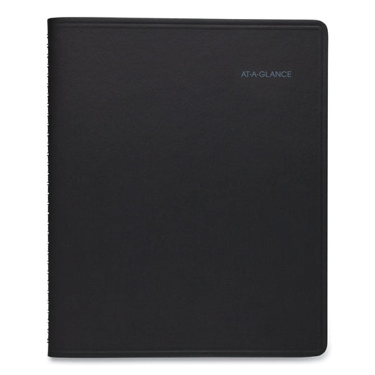 AT-A-GLANCE QuickNotes Weekly Block Format Appointment Book, 10 x 8, Black Cover, 12-Month (Jan to Dec): 2023