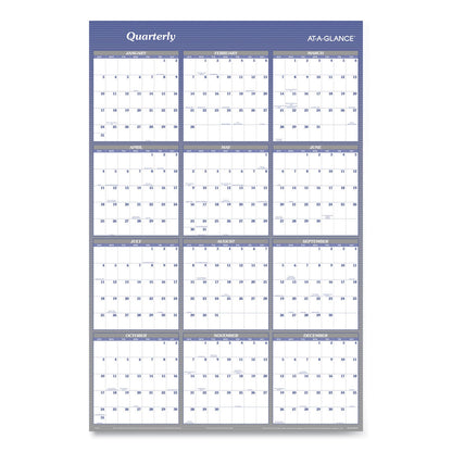AT-A-GLANCE Vertical/Horizontal Erasable Quarterly/Monthly Wall Planner, 32 x 48, 12-Month (Jan-Dec): 2023