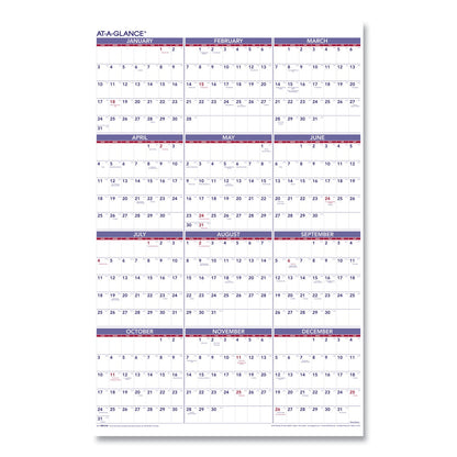 AT-A-GLANCE Yearly Wall Calendar, 24 x 36, White Sheets, 12-Month (Jan to Dec): 2023