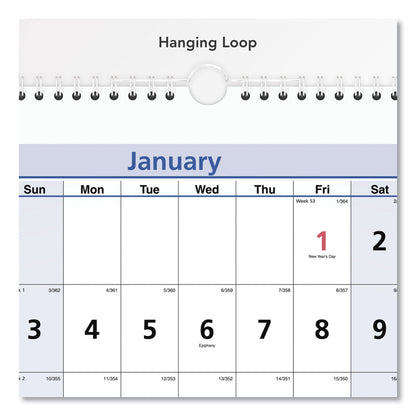 AT-A-GLANCE QuickNotes Three-Month Wall Calendar in Horizontal Format, 24 x 12, White Sheets, 15-Month (Dec to Feb): 2022 to 2024