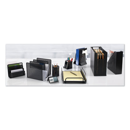 Artistic Urban Collection Punched Metal Letter Tray, 1 Section, Letter Size Files, 10" x 13.75" x 3.5", Black
