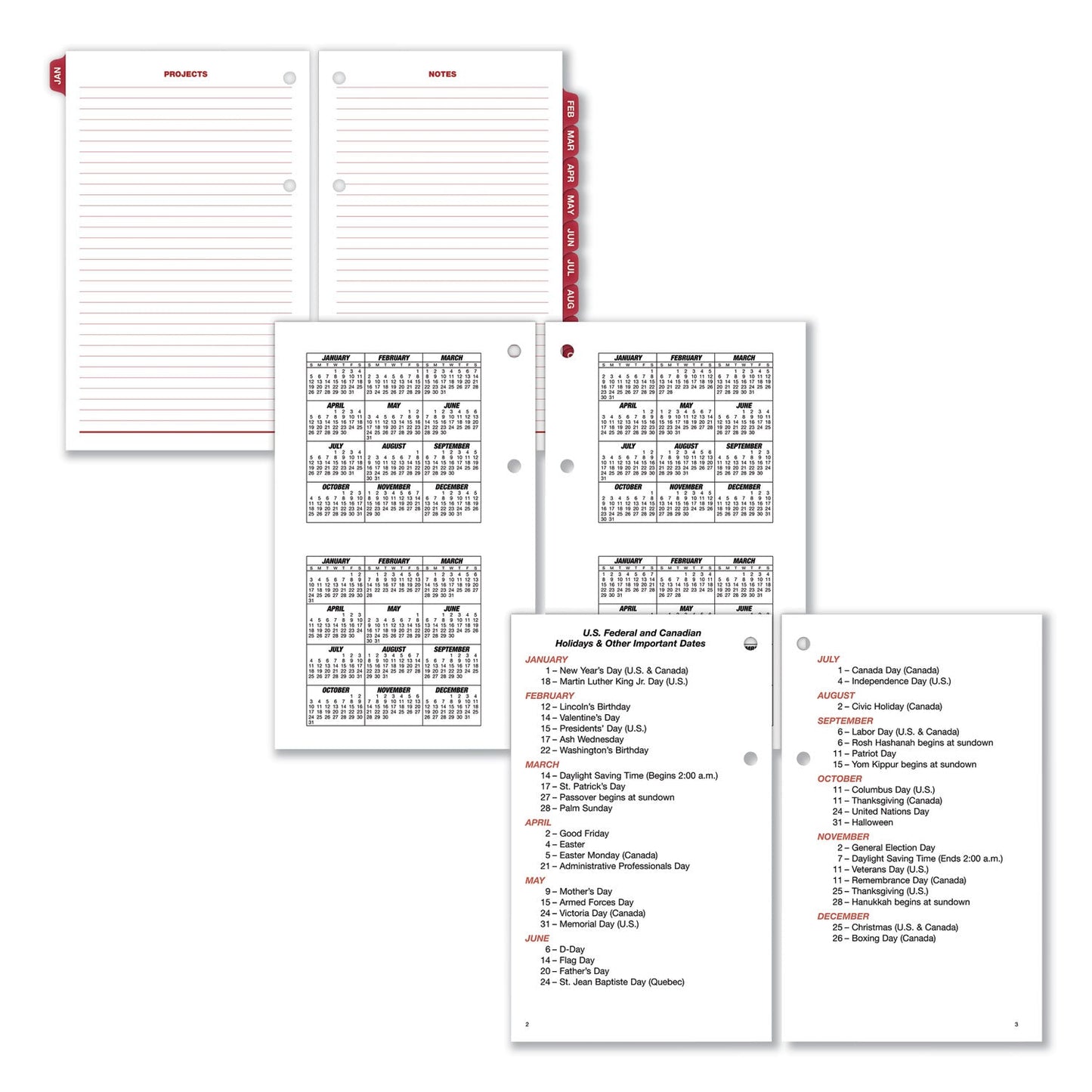 AT-A-GLANCE Burkhart's Day Counter Desk Calendar Refill, 4.5 x 7.38, White Sheets, 2023