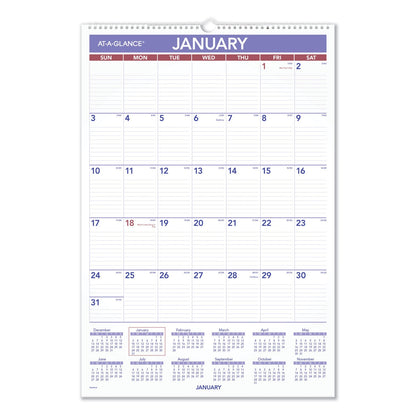 AT-A-GLANCE Erasable Wall Calendar, 15.5 x 22.75, White Sheets, 12-Month (Jan to Dec): 2023