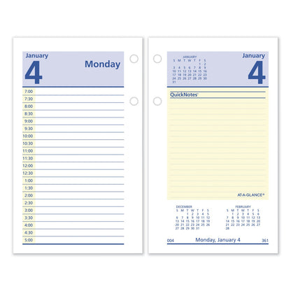 AT-A-GLANCE QuickNotes Desk Calendar Refill, 3.5 x 6, White Sheets, 2023