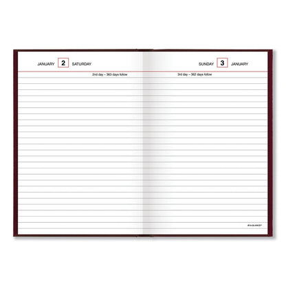 AT-A-GLANCE Standard Diary Daily Reminder Book, 2023 Edition, Medium/College Rule, Red Cover, 7.5 x 5.13, 201 Sheets
