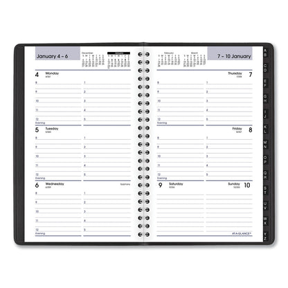 AT-A-GLANCE DayMinder Block Format Weekly Appointment Book, Tabbed Telephone/Add Section, 8.5 x 5.5, Black, 12-Month (Jan-Dec): 2023