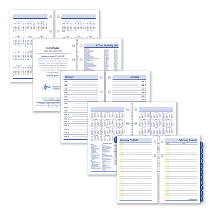 AT-A-GLANCE QuickNotes Desk Calendar Refill, 3.5 x 6, White Sheets, 2023