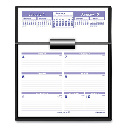 AT-A-GLANCE Flip-A-Week Desk Calendar and Base, 7 x 5.5, White Sheets, 2023