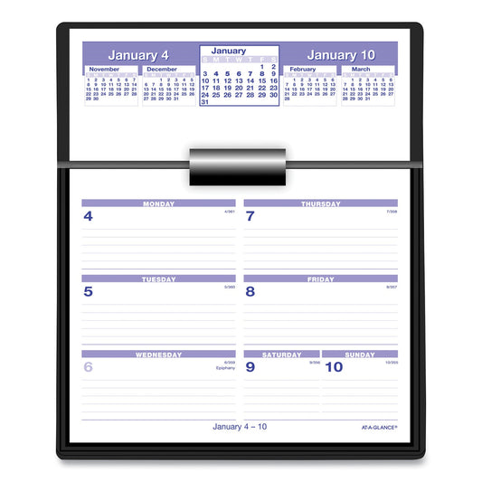 AT-A-GLANCE Flip-A-Week Desk Calendar and Base, 7 x 5.5, White Sheets, 2023