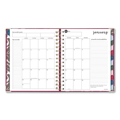 AT-A-GLANCE Harmony Daily Hardcover Planner, 8.75 x 7, Berry Cover, 12-Month (Jan to Dec): 2023