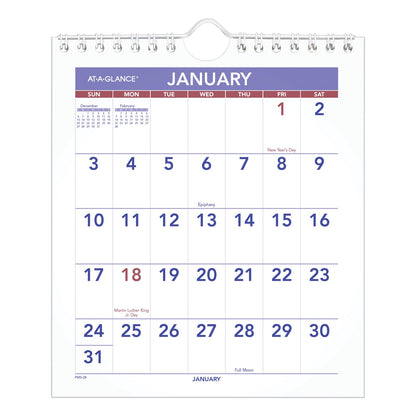 AT-A-GLANCE Mini Monthly Wall Calendar with Fold-Out Easel, 7 x 8, White Sheets, 12-Month (Jan to Dec): 2023