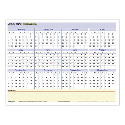 AT-A-GLANCE QuickNotes Mini Erasable Wall Planner, 16 x 12, White/Blue/Yellow Sheets, 12-Month (Jan to Dec): 2023