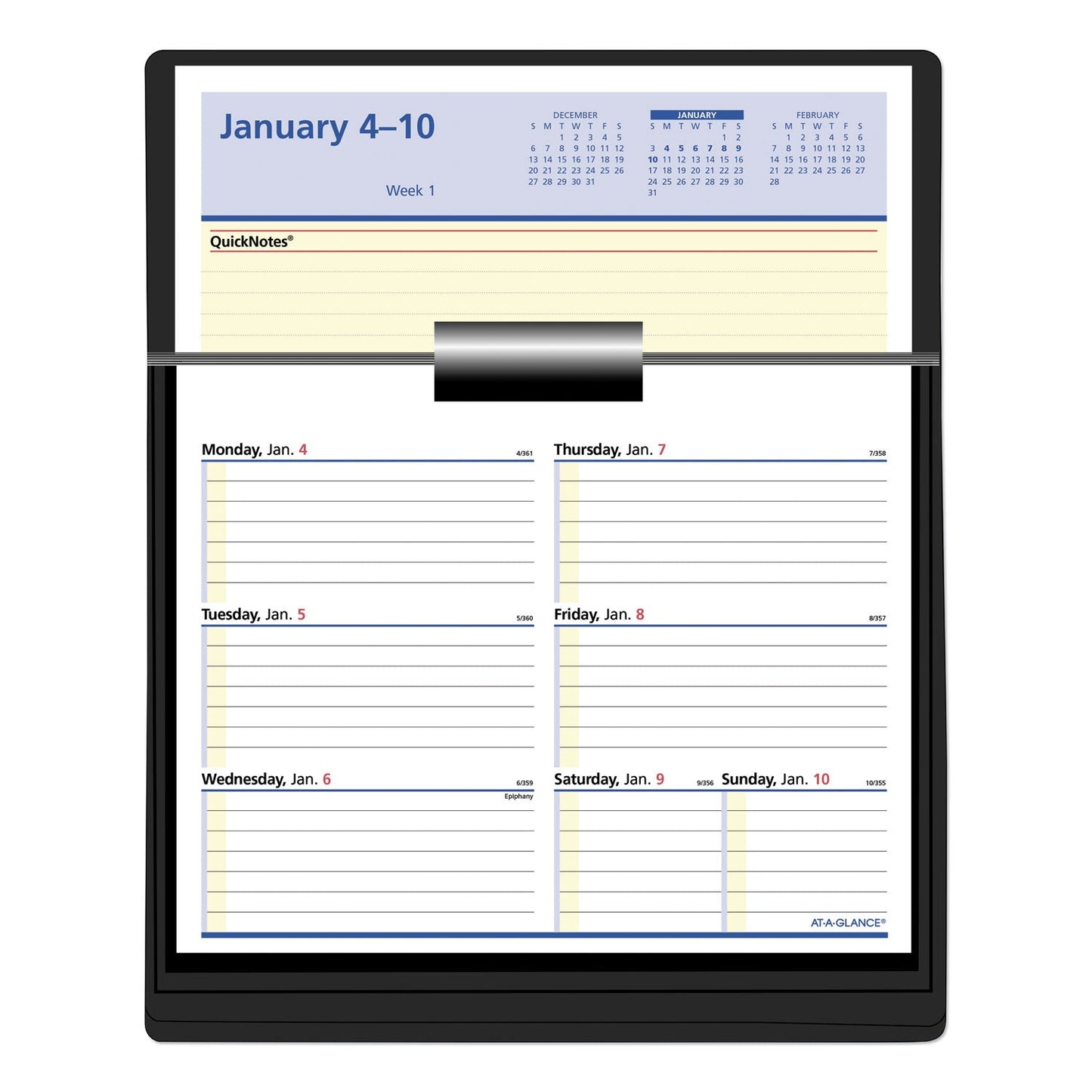 AT-A-GLANCE Flip-A-Week Desk Calendar Refill with QuickNotes, 7 x 6, White Sheets, 2023