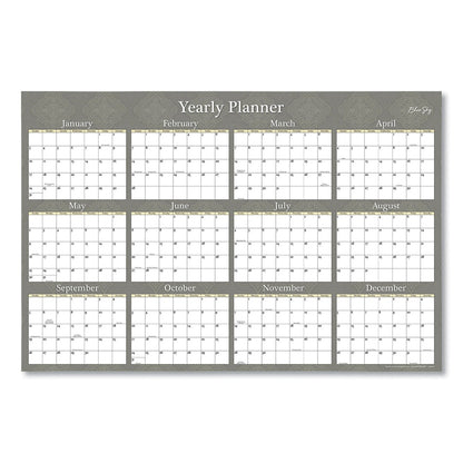 Blue Sky Adrianna Laminated Erasable Wall Calendar, 36 x 24, White/Taupe Sheets, 12-Month (Jan to Dec): 2023