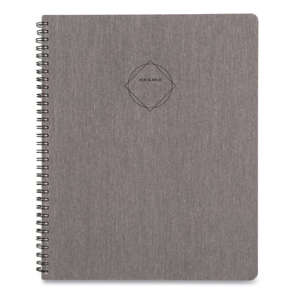 AT-A-GLANCE Elevation Linen Weekly/Monthly Planner, 11 x 8.5, Charcoal Cover, 12-Month (Jan to Dec): 2023