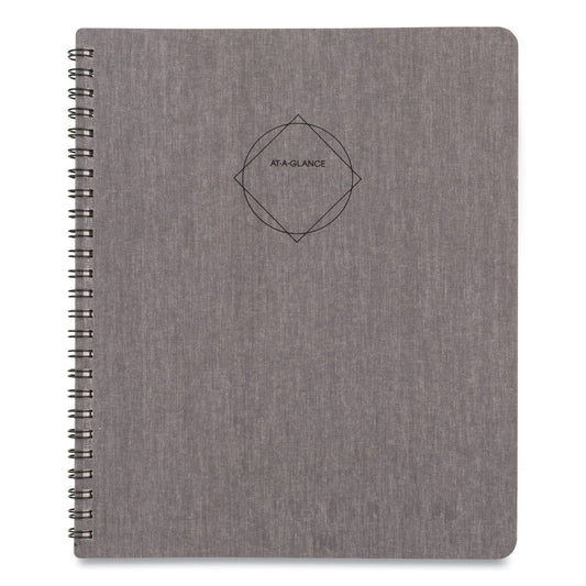 AT-A-GLANCE Elevation Linen Weekly/Monthly Planner, 8.75 x 7, Charcoal Cover, 12-Month (Jan to Dec): 2023
