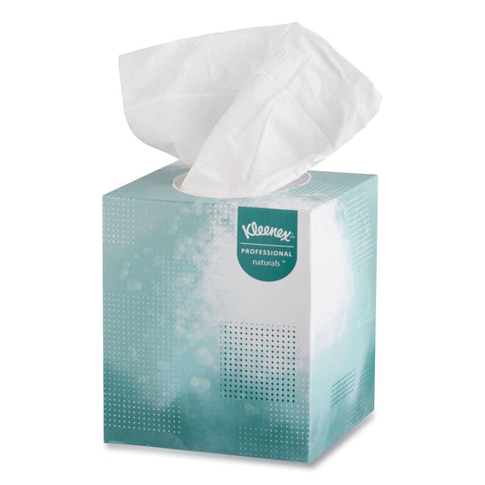 Kleenex Naturals Facial Tissue, 2-Ply, White, 90  Sheets/Box