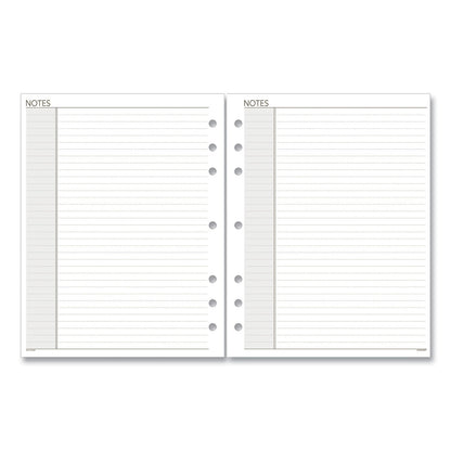 AT-A-GLANCE Lined Notes Pages for Planners/Organizers, 8.5 x 5.5, White Sheets, Undated