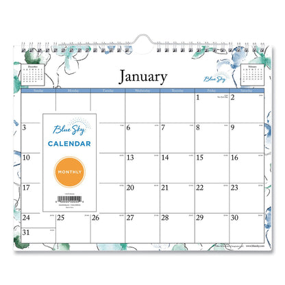 Blue Sky Lindley Wall Calendar, Lindley Floral Artwork, 11 x 8.75, White/Multicolor Sheets, 12-Month (Jan to Dec): 2023