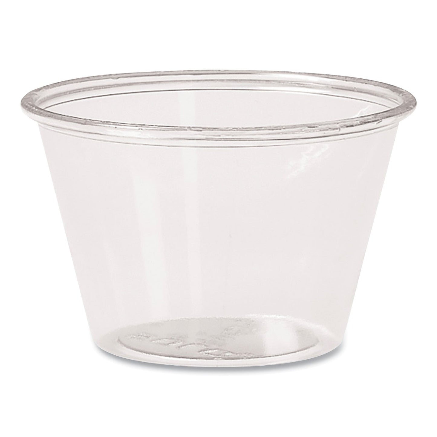 Dart Portion Containers, PET, 4 oz, Clear, 250/Bag, 10 Bags/Carton
