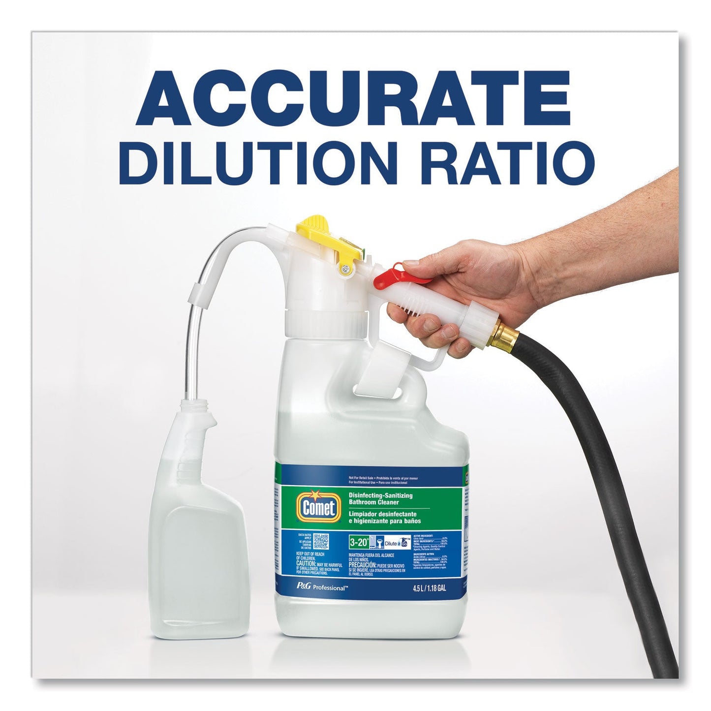 P&G Professional Dilute 2 Go, Comet Disinfecting - Sanitizing Bathroom Cleaner, Citrus Scent, , 4.5 L Jug, 1/Carton