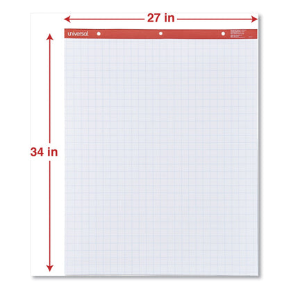 Universal Easel Pads/Flip Charts, Quadrille Rule (1 sq/in), 27 x 34, White, 50 Sheets, 2/Carton