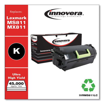 Innovera Remanufactured Black Ultra High-Yield Toner, Replacement for MS811/MX811, 45,000 Page-Yield