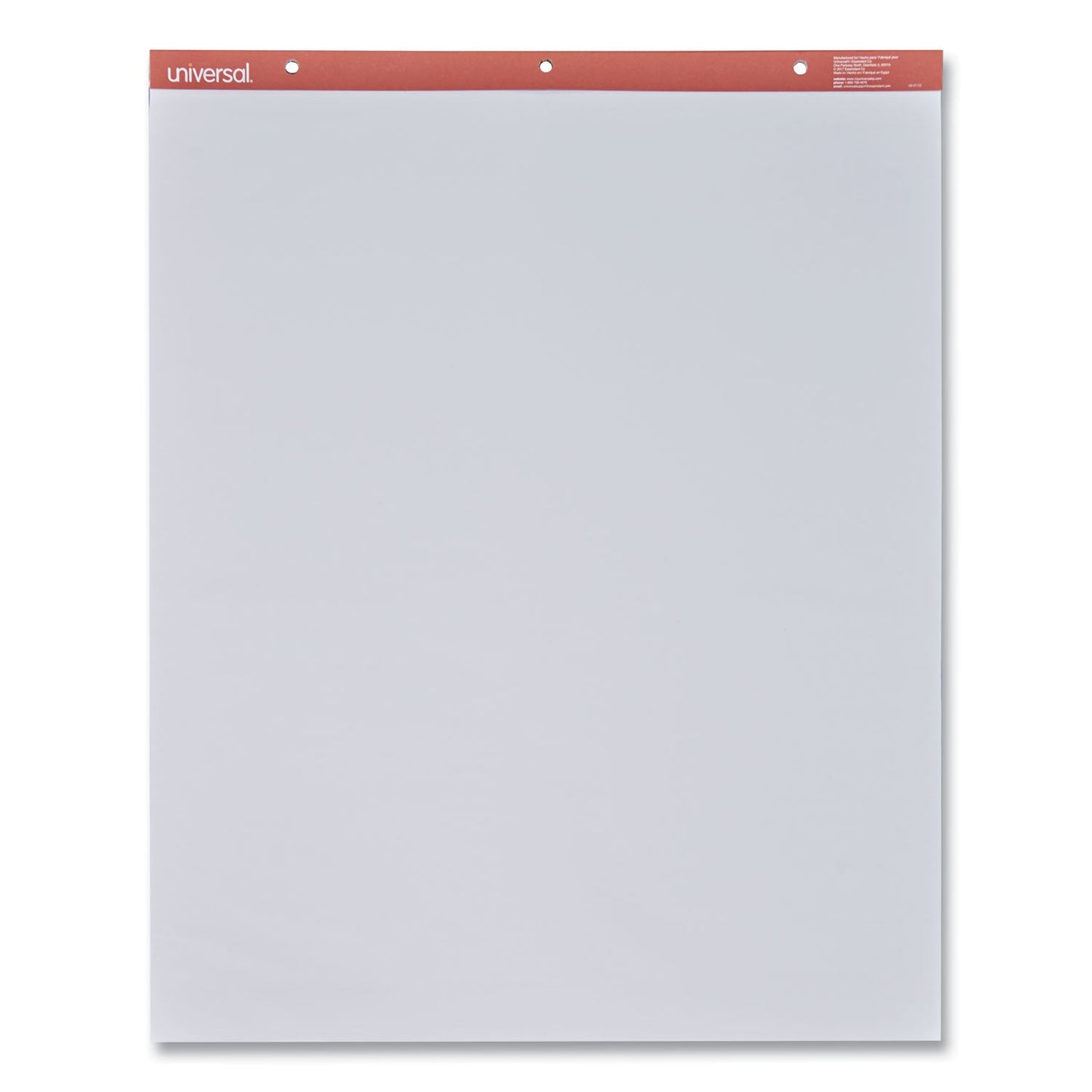 Universal Easel Pads/Flip Charts, Unruled, 27 x 34, White, 50 Sheets, 2/Carton