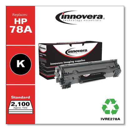 Innovera Remanufactured Black Toner, Replacement for 78A (CE278A), 2,100 Page-Yield