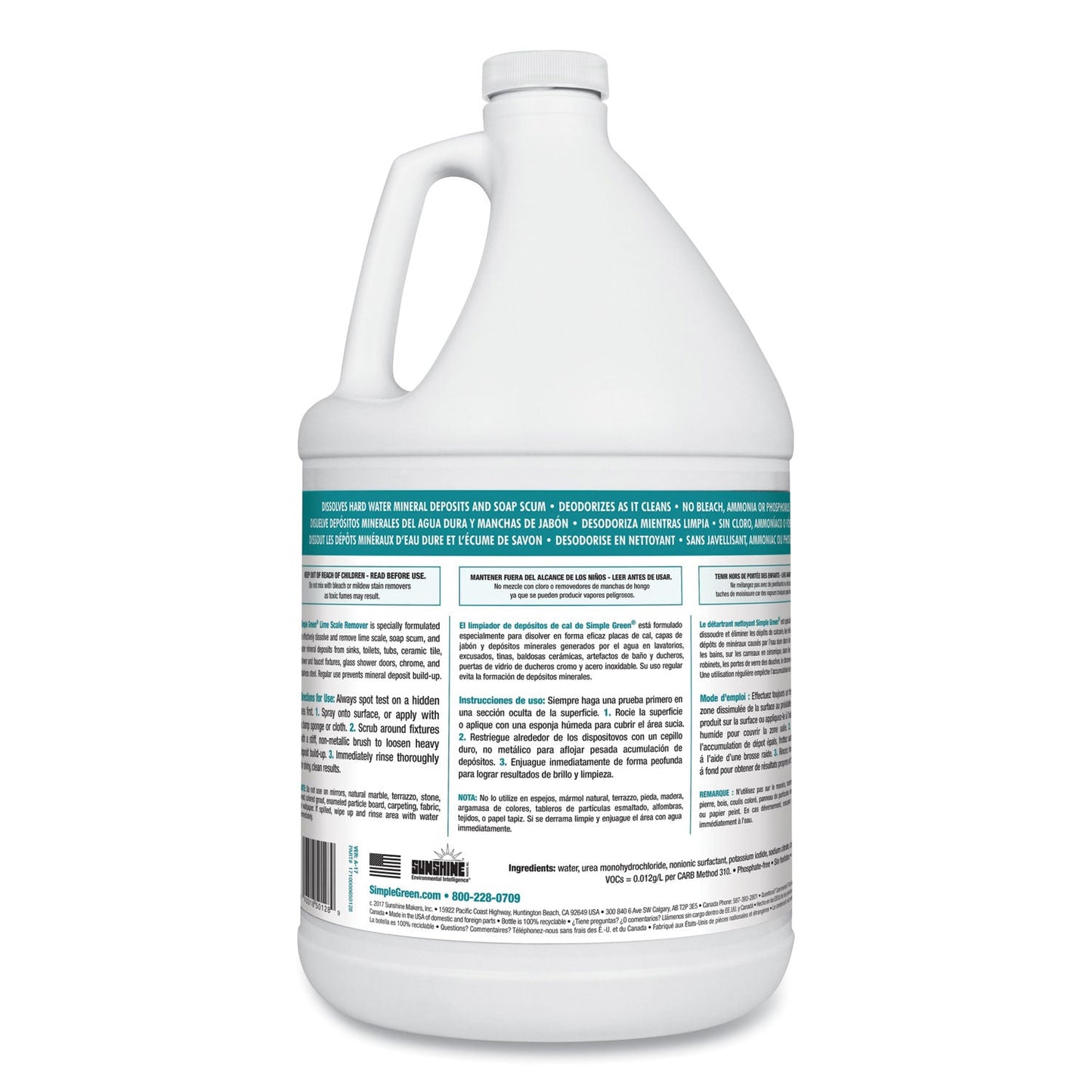 Simple Green Lime Scale Remover, Wintergreen, 1 gal, Bottle, 6/Carton