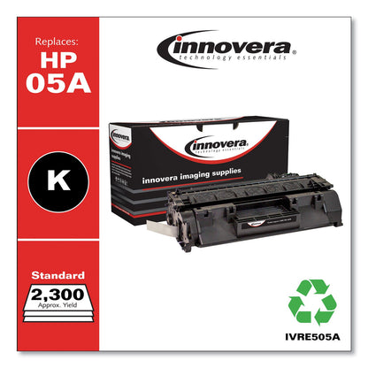 Innovera Remanufactured Black Toner, Replacement for 05A (CE505A), 2,300 Page-Yield