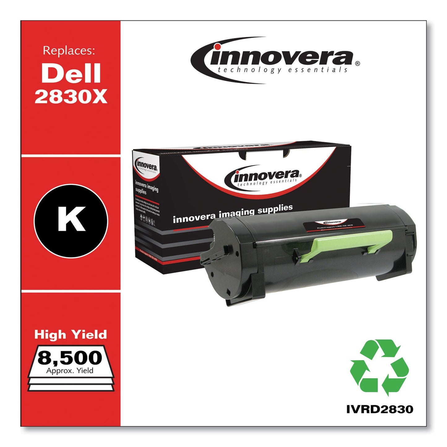 Innovera Remanufactured Black High-Yield Toner, Replacement for 593-BBYO, 8,500 Page-Yield