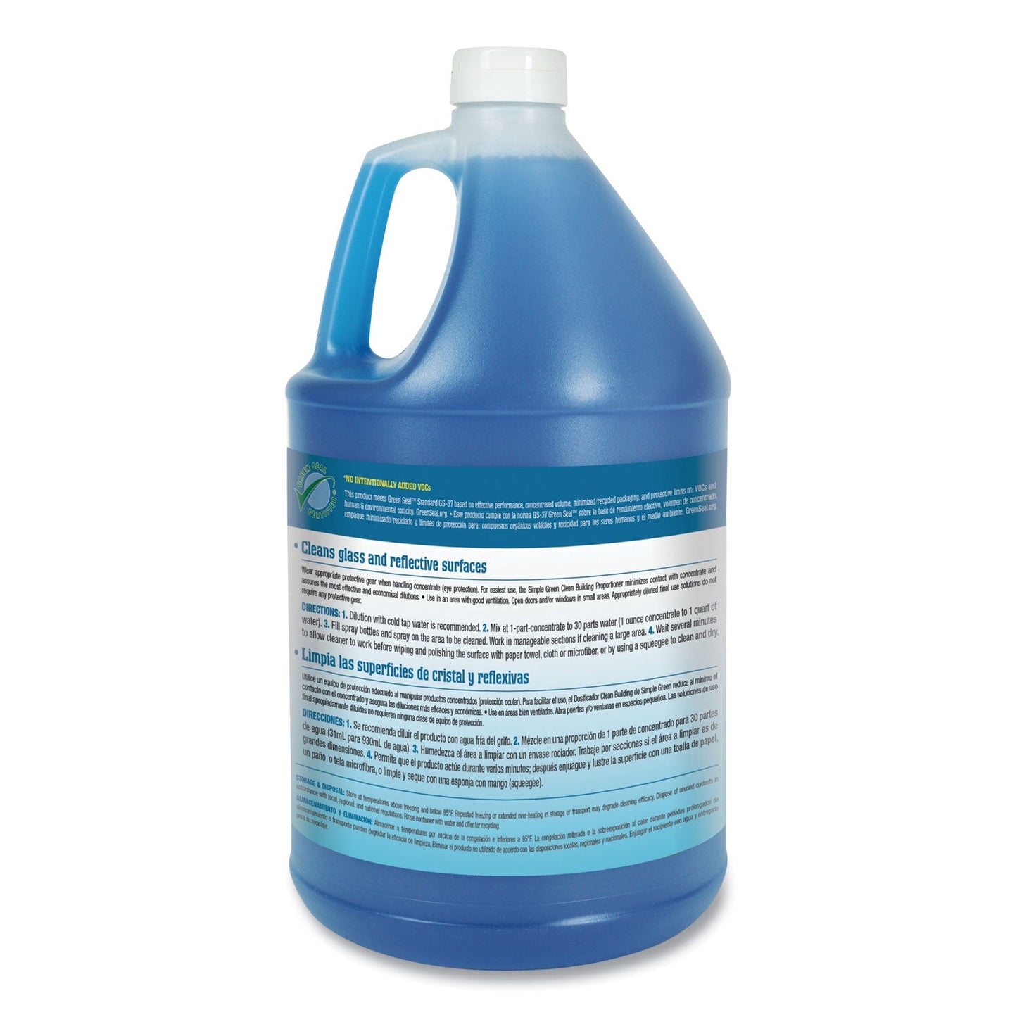 Simple Green Clean Building Glass Cleaner Concentrate, Unscented, 1gal Bottle