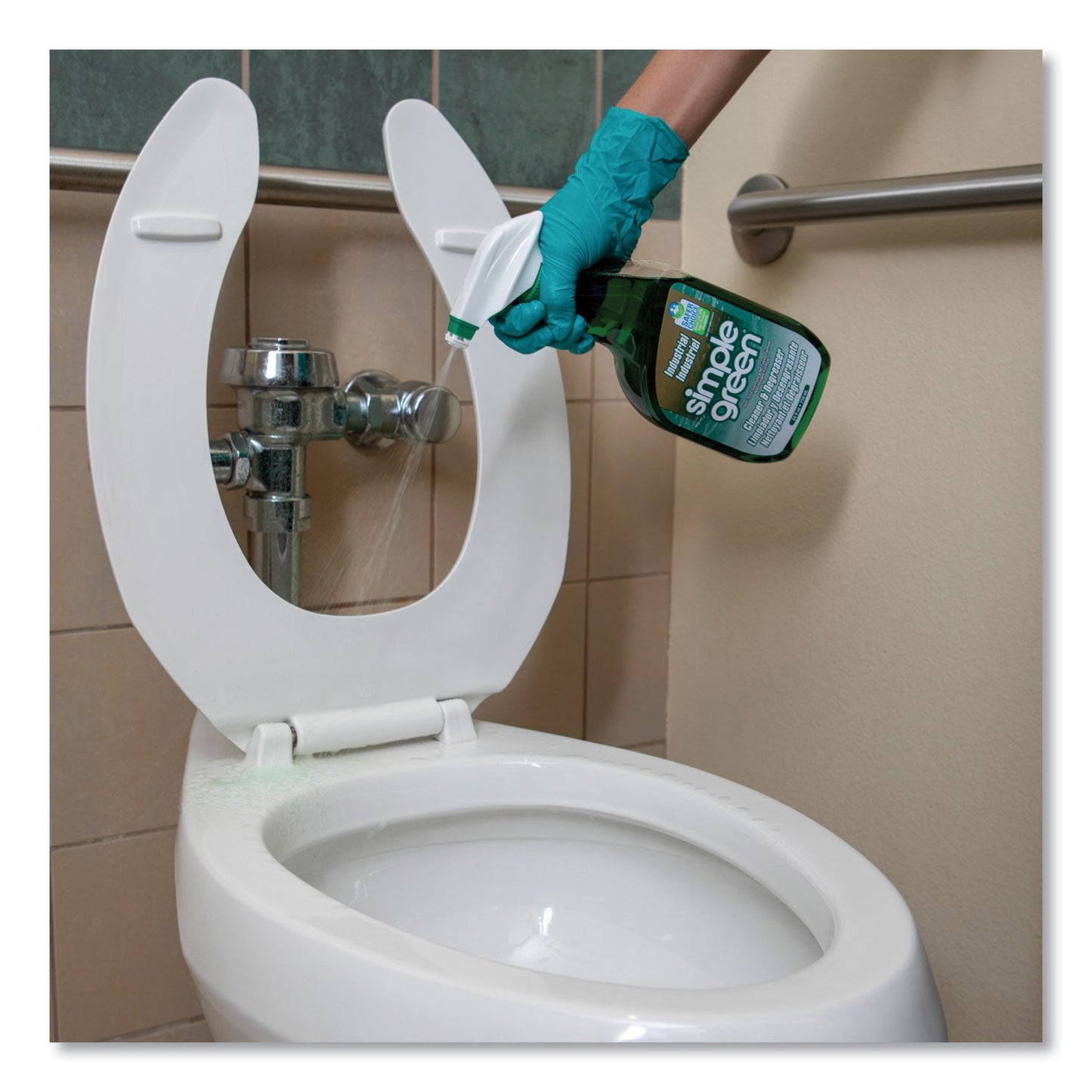 Simple Green Industrial Cleaner and Degreaser, Concentrated, 24 oz Spray Bottle