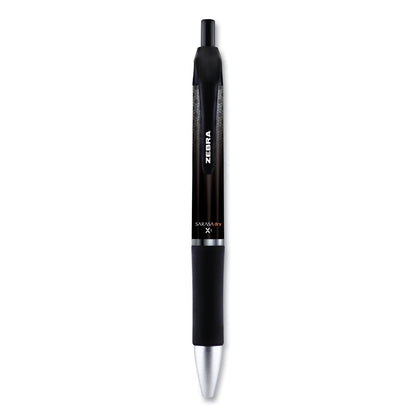 Zebra Sarasa Dry Gel X1 Gel Pen, Retractable, Medium 0.7 mm, Blue Ink, Blue Barrel, 12/Pack
