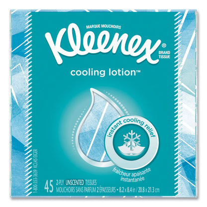 Kleenex Cool Touch Facial Tissue, 2-Ply, White, 45 Sheets/Box